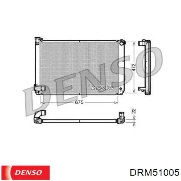 Радіатор основний Denso DRM51005 ціна, від 126.65 USD