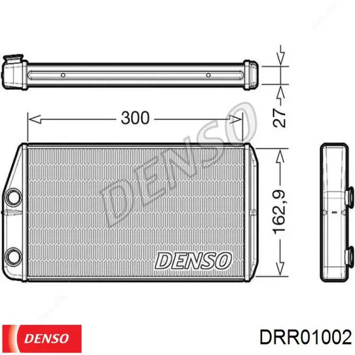 Радіатор пічки (обігрівача) DRR01002 Denso