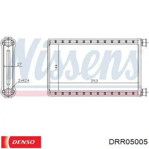 Радіатор пічки DRR05005 Denso