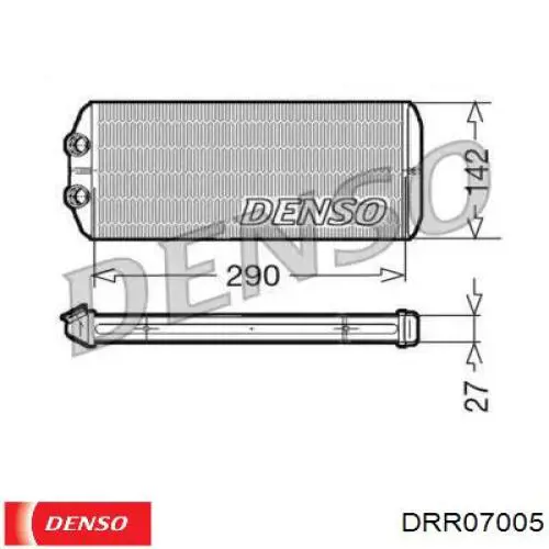 Радіатор пічки DRR07005 Denso