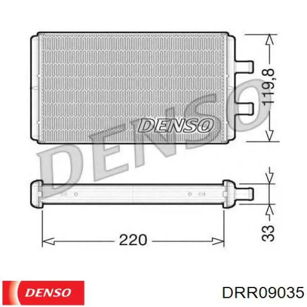 DRR09035 Denso радіатор пічки (обігрівача, задній)