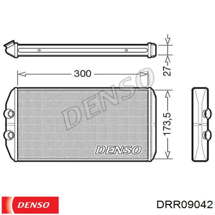 Радіатор обігрівача Denso DRR09042