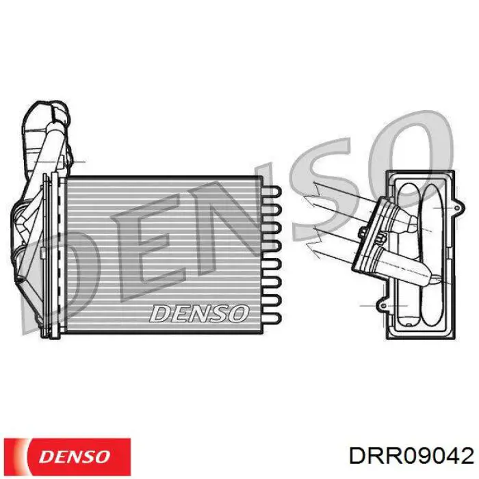 DRR09042 Denso радіатор пічки (обігрівача)