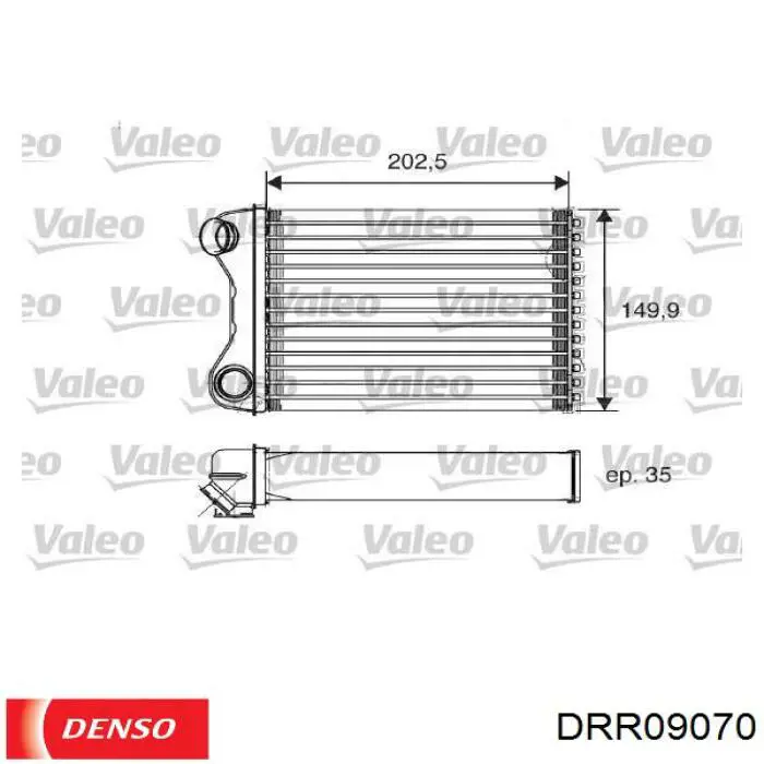 Радіатор пічки DRR09070 Denso