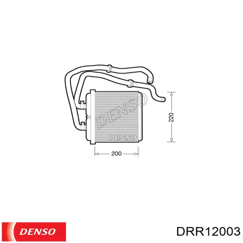 Радіатор пічки DRR12003 Denso