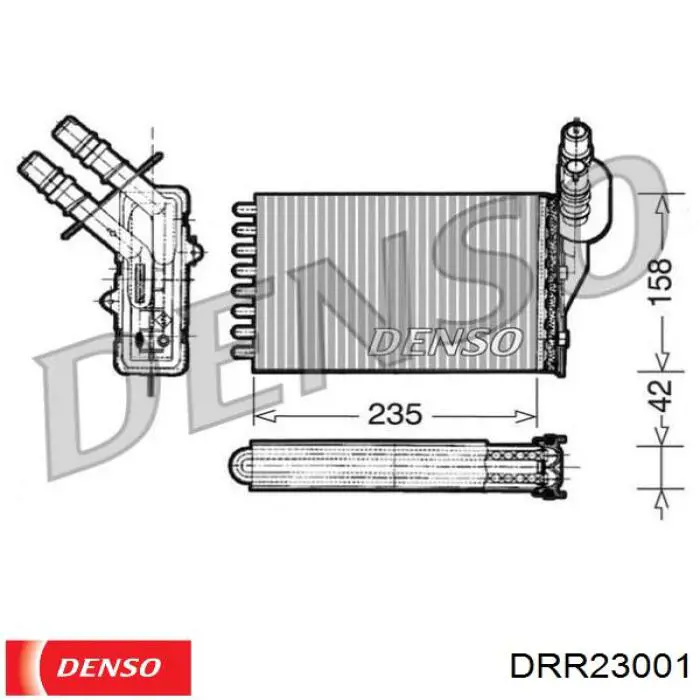 Радіатор пічки (обігрівача) Denso DRR23001 ціна, від 24.33 USD