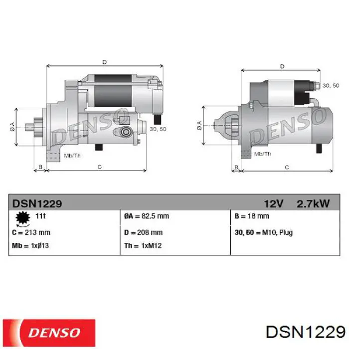 DSN1229 Denso стартер