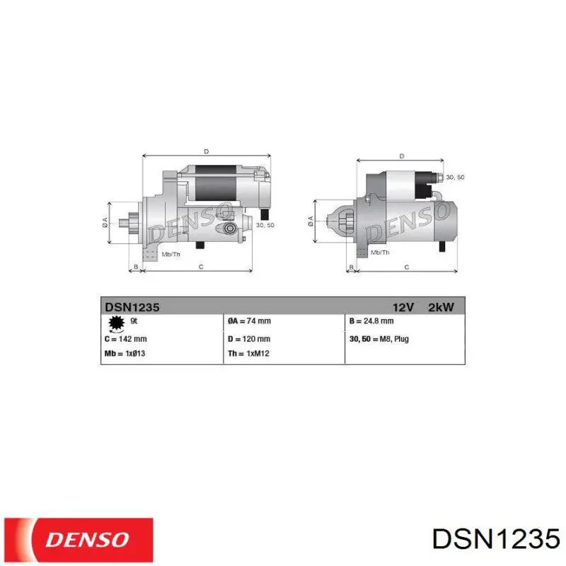 Стартер Denso DSN1235 ціна, від 153.09 USD