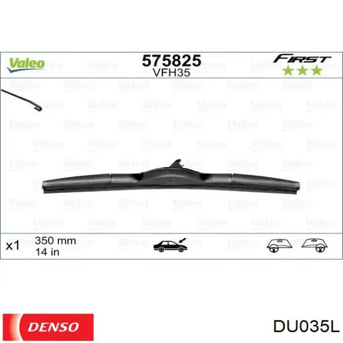 Купити DU035L Denso Щітка задня