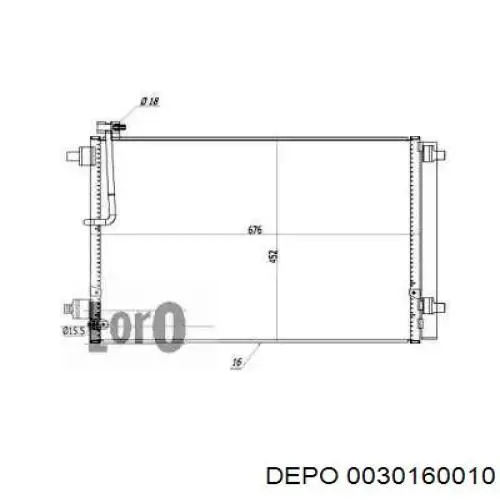 Конденсатор кондиціонера Depo/Loro/Abakus 0030160010 ціна, від 89.98 USD
