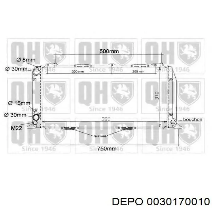 Радіатор основний Depo/Loro/Abakus 0030170010 ціна, від 39.45 USD