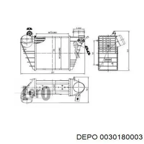 0030180003 Depo/Loro радіатор интеркуллера