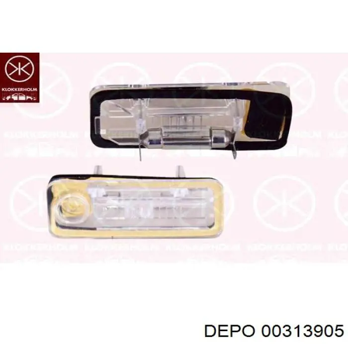 Ліхтар підсвічування заднього номерного знака 00313905 Depo/Loro/Abakus