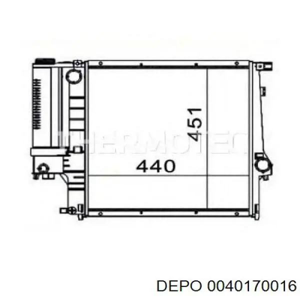 Радіатор 0040170016 Depo/Loro/Abakus