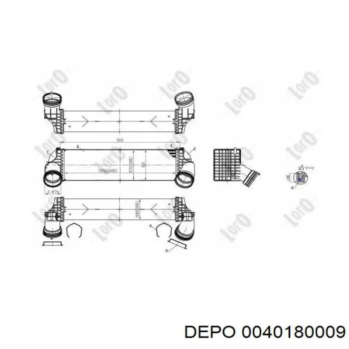 CI175000P Mahle Original Охолоджувач наддувочного повітря