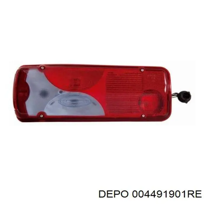 Скло заднього ліхтаря, правого 004491901RE Depo/Loro/Abakus