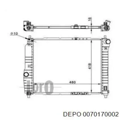 Радіатор основний Depo/Loro/Abakus 0070170002 ціна, від 51.64 USD