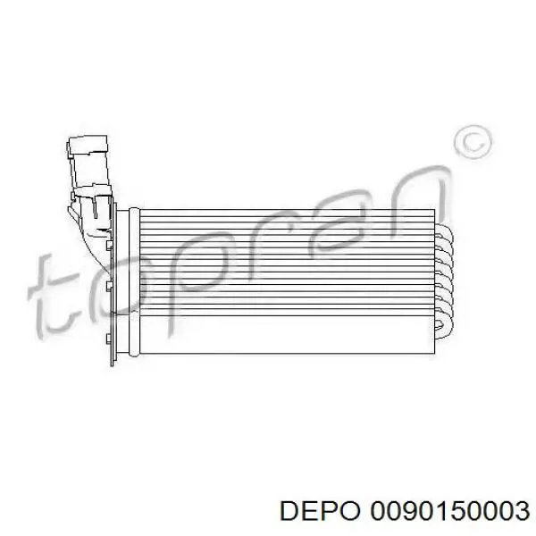 Радіатор пічки (обігрівача) Depo/Loro/Abakus 0090150003 ціна, від 15.97 USD
