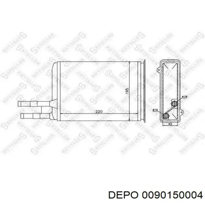 0090150004 Depo/Loro радіатор пічки (обігрівача)
