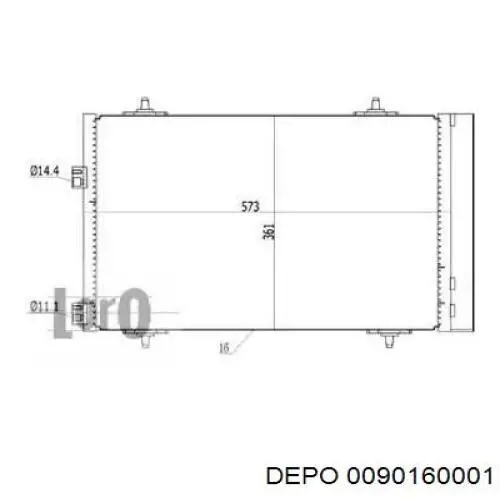 Конденсатор кондиціонера Depo/Loro/Abakus 0090160001 ціна, від 73.44 USD