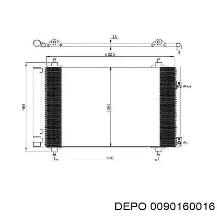 Конденсатор кондиціонера Depo/Loro/Abakus 0090160016 ціна, від 61.10 USD