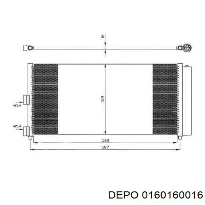 Конденсатор кондиціонера Depo/Loro/Abakus 0160160016 ціна, від 60.68 USD