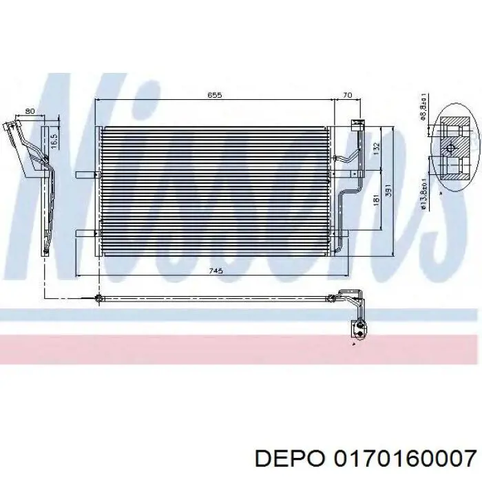 0170160007 Depo/Loro радіатор кондиціонера