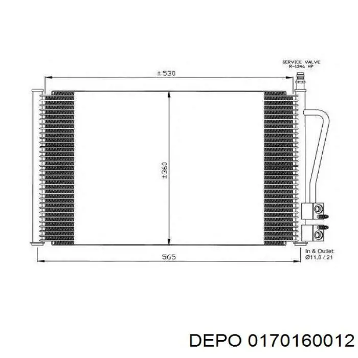 0170160012 Depo/Loro радіатор кондиціонера