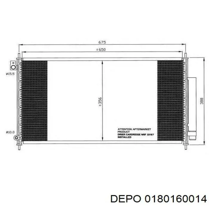 Конденсатор кондиціонера Depo/Loro/Abakus 0180160014 ціна, від 59.56 USD