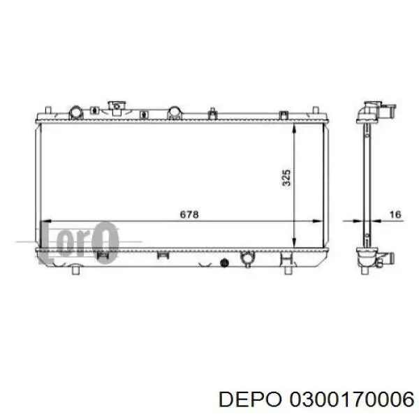 Радіатор основний Mazda ZL0515200 ціна, від 89.97 USD