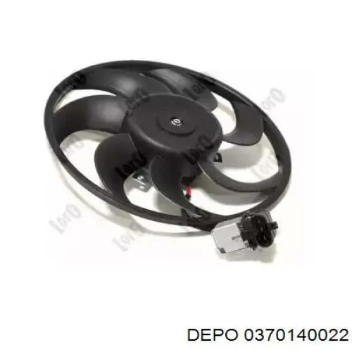 0370140022 Depo/Loro електровентилятор охолодження в зборі (двигун + крильчатка)