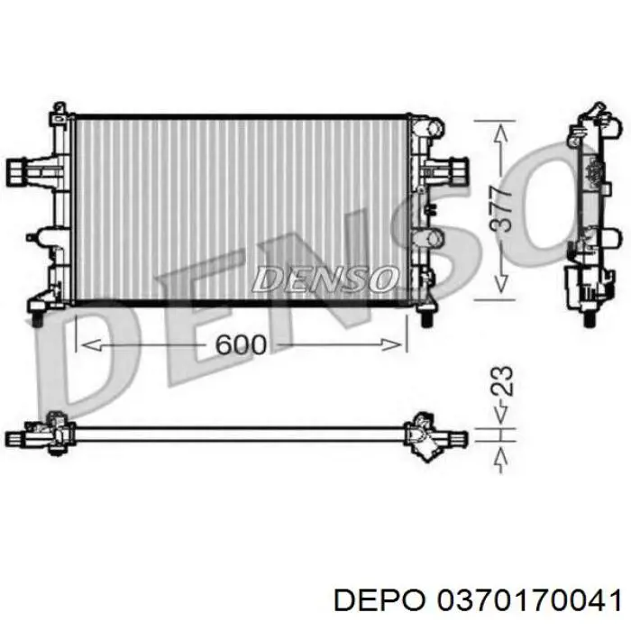 Радіатор основний Depo/Loro/Abakus 0370170041 ціна, від 54.46 USD