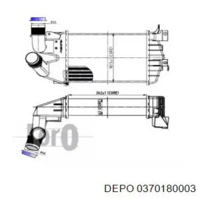 Купити 0370180003 Depo/Loro/Abakus Радіатор интеркуллера