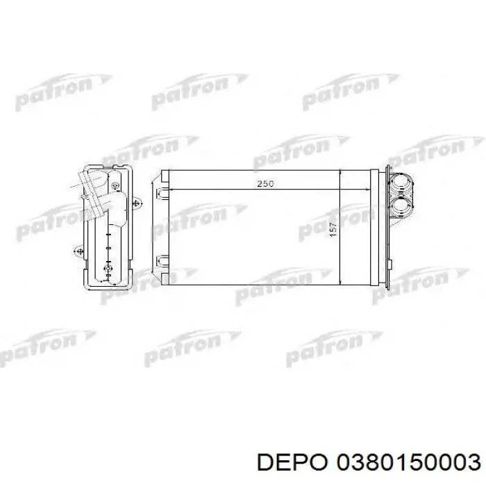 Радіатор пічки (обігрівача) Depo/Loro/Abakus 0380150003 ціна, від 18.23 USD