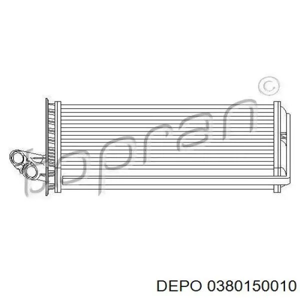 Радіатор пічки 0380150010 Depo/Loro/Abakus