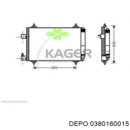 Конденсатор кондиціонера Depo/Loro/Abakus 0380160015 ціна, від 67.68 USD