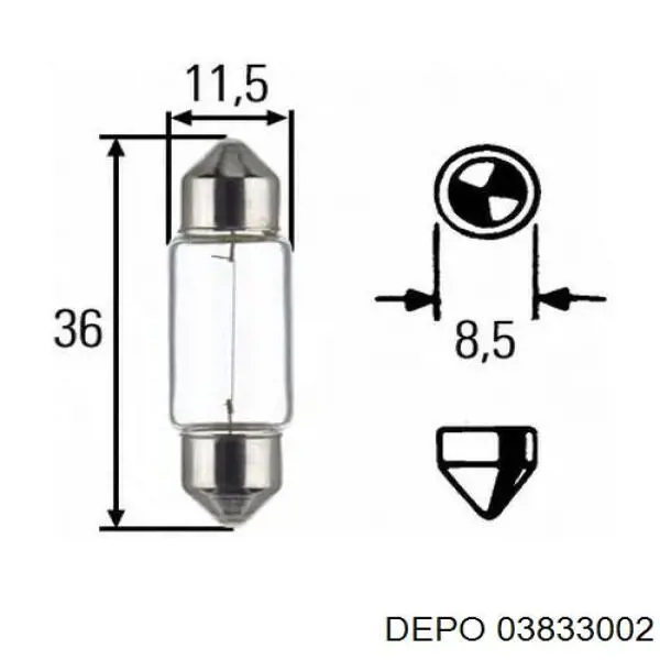 Покажчик повороту дзеркала, правий 03833002 Depo/Loro