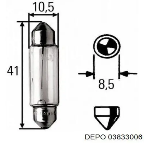 Купити 03833006 Depo/Loro/Abakus Покажчик повороту дзеркала, правий