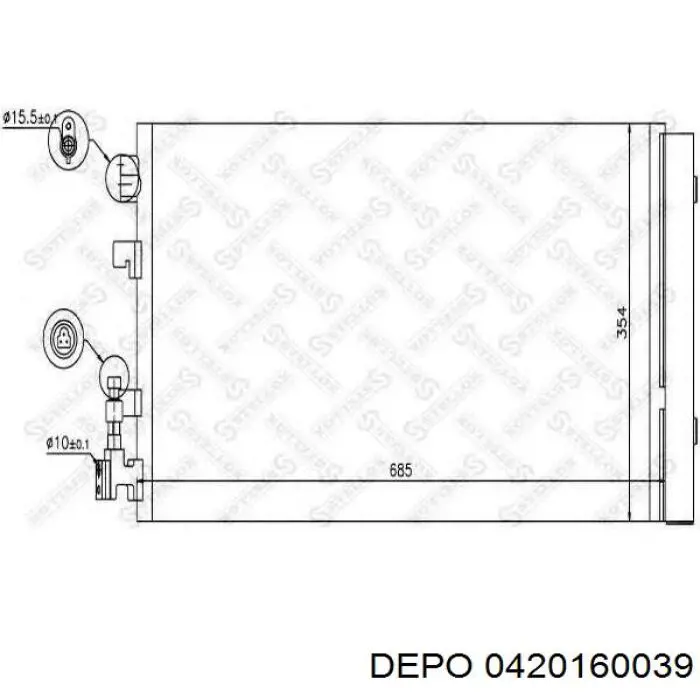 Конденсатор кондиціонера Depo/Loro/Abakus 0420160039 ціна, від 76.60 USD