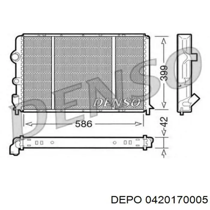 Радіатор 8200189290 Renault (RVI)