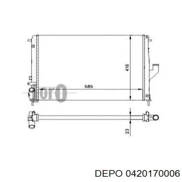 Радіатор основний Depo/Loro/Abakus 0420170006 ціна, від 42.82 USD