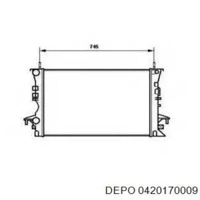 Радіатор основний Depo/Loro/Abakus 0420170009 ціна, від 52.84 USD