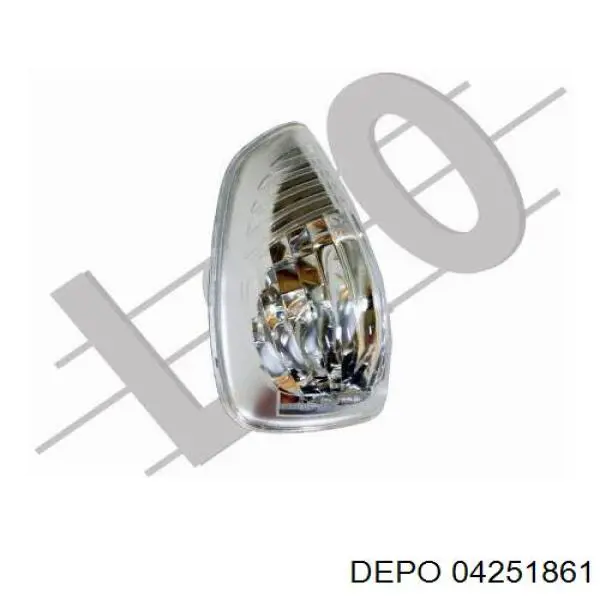 Купити 04251861 Depo/Loro/Abakus Покажчик повороту дзеркала, лівий