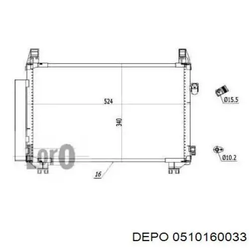 0510160033 Depo/Loro радіатор кондиціонера