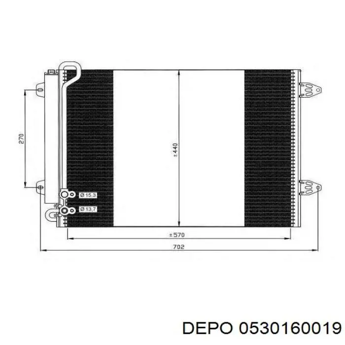 Конденсатор кондиціонера Depo/Loro/Abakus 0530160019 ціна, від 73.12 USD
