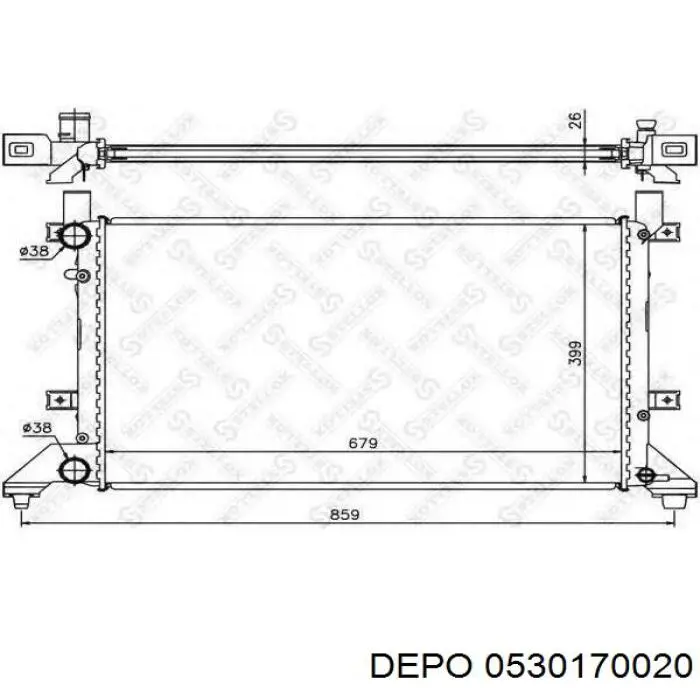 Радіатор 0530170020 Depo/Loro/Abakus