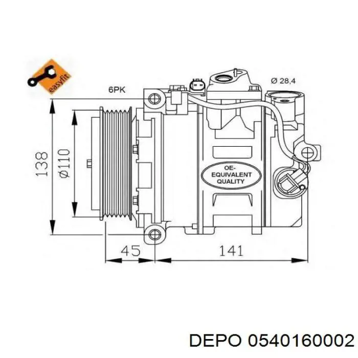 Конденсатор кондиціонера Depo/Loro/Abakus 0540160002 ціна, від 63.47 USD
