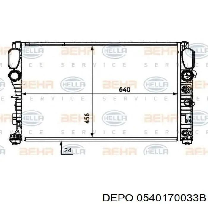 Радіатор основний Depo/Loro/Abakus 0540170033B ціна, від 92.51 USD