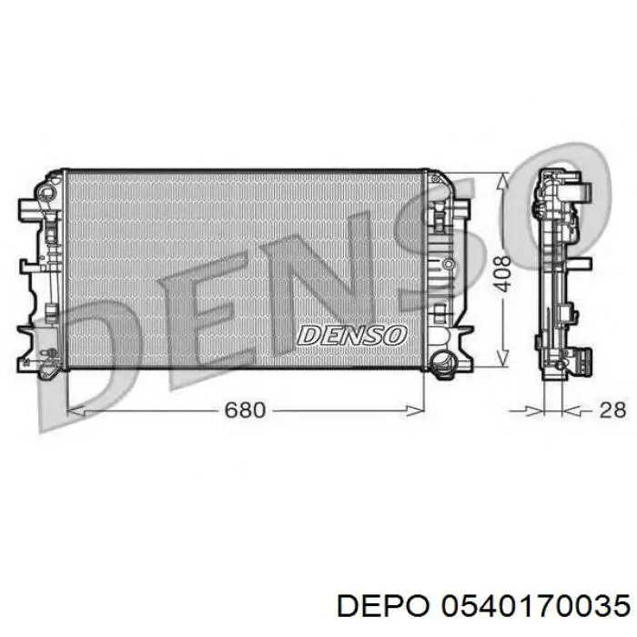 Радіатор 0540170035 Depo/Loro/Abakus