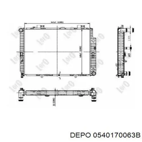 Радіатор 0540170063B Depo/Loro/Abakus